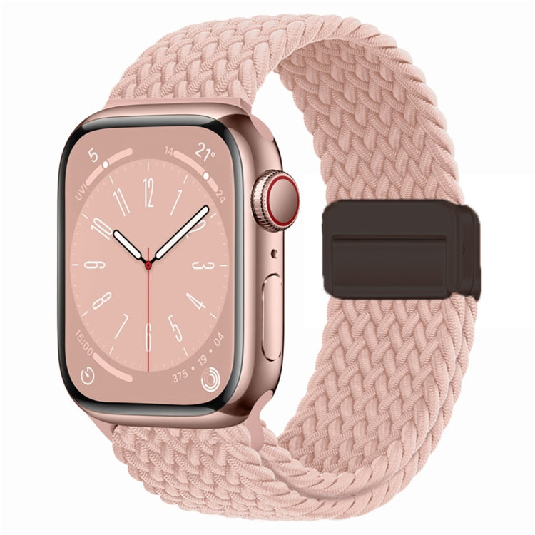 For Apple Watch SE 2022 40mm Nylon Woven Magnetic Fold Buckle Watch Band(Milk Tea Color) - Watch Bands by PMC TechLife | Online Shopping South Africa | PMC TechLife