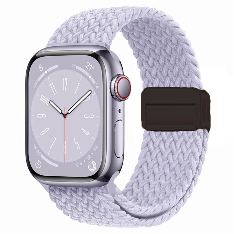 For Apple Watch Series 7 41mm Nylon Woven Magnetic Fold Buckle Watch Band(Misty Purple) - Watch Bands by PMC TechLife | Online Shopping South Africa | PMC TechLife
