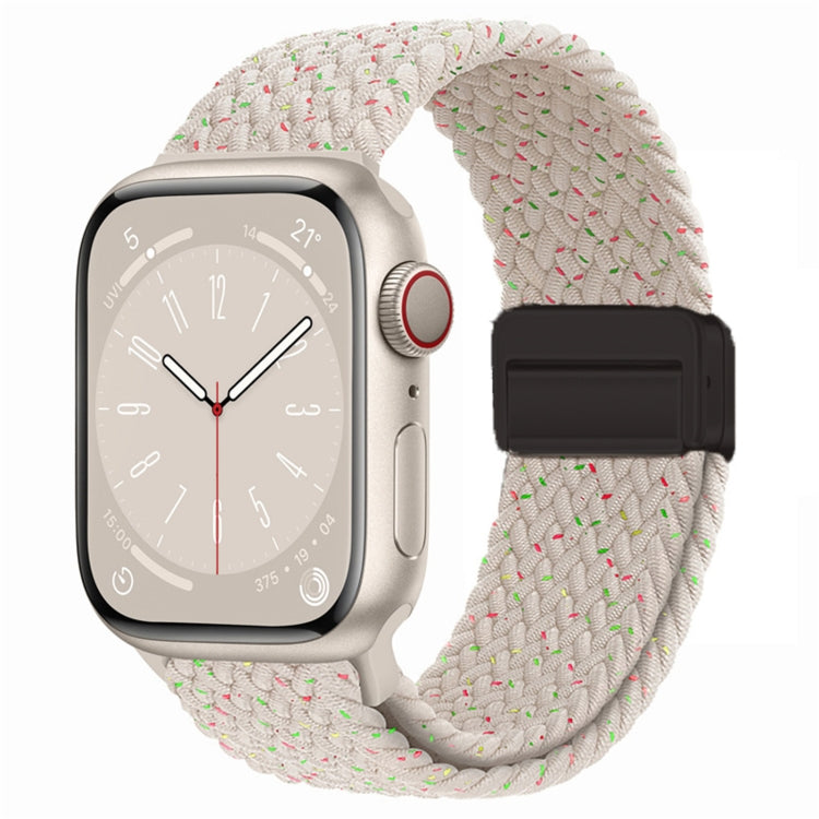 For  Apple Watch Series 3 42mm Nylon Woven Magnetic Fold Buckle Watch Band(Starlight Color) - Watch Bands by PMC TechLife | Online Shopping South Africa | PMC TechLife