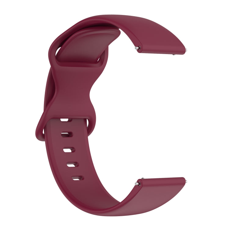 For Amazfit Active S Butterfly 8-shaped Buckle Silicone Watch Band(Wine) - Watch Bands by PMC TechLife | Online Shopping South Africa | PMC TechLife