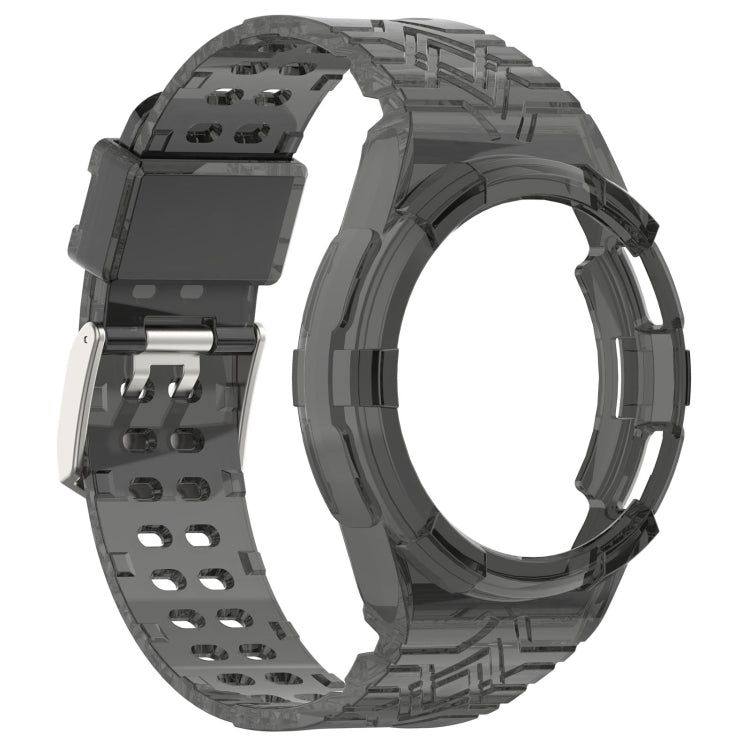 For Samsung Galaxy Watch6 Classic 43mm  R950 Glacier TPU Integrated Watch Band(Black) - Watch Bands by PMC TechLife | Online Shopping South Africa | PMC TechLife