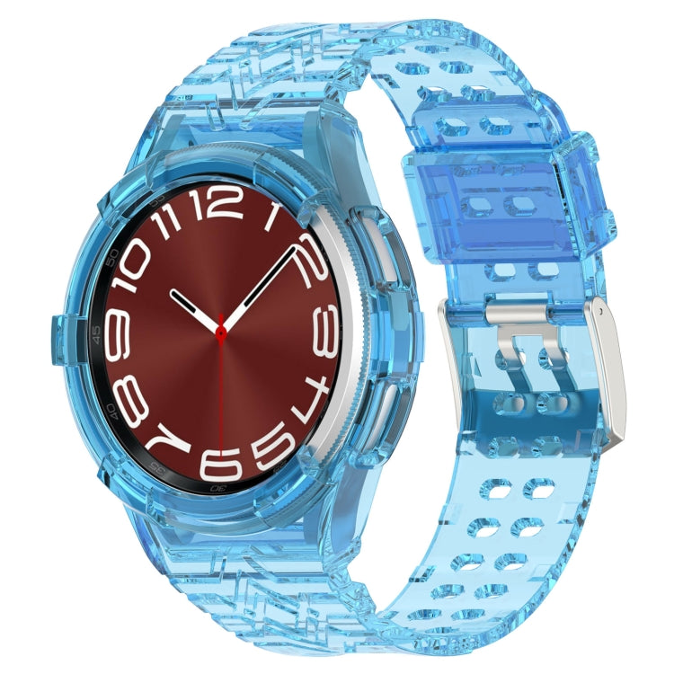 For Samsung Galaxy Watch6 Classic 43mm  R950 Glacier TPU Integrated Watch Band(Blue) - Watch Bands by PMC TechLife | Online Shopping South Africa | PMC TechLife