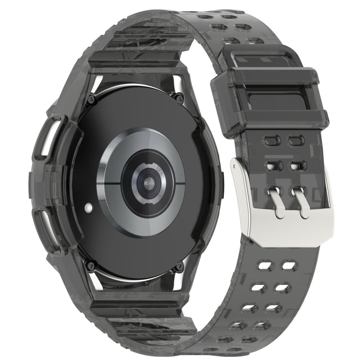 For Samsung Galaxy Watch6 Classic 47mm  R960 Glacier TPU Integrated Watch Band(Black) - Watch Bands by PMC TechLife | Online Shopping South Africa | PMC TechLife