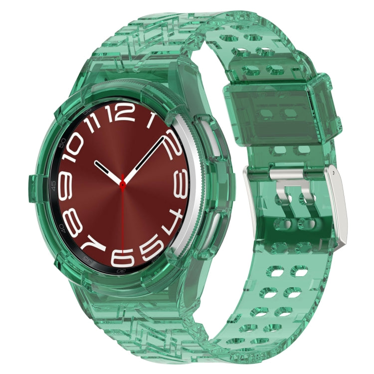For Samsung Galaxy Watch6 Classic 47mm  R960 Glacier TPU Integrated Watch Band(Green) - free shipping - PMC TechLife - Order now!