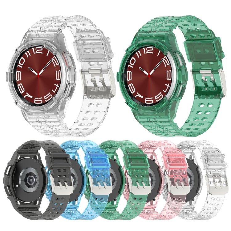 For Samsung Galaxy Watch6 Classic 43mm  R950 Glacier TPU Integrated Watch Band(Blue) - Watch Bands by PMC TechLife | Online Shopping South Africa | PMC TechLife
