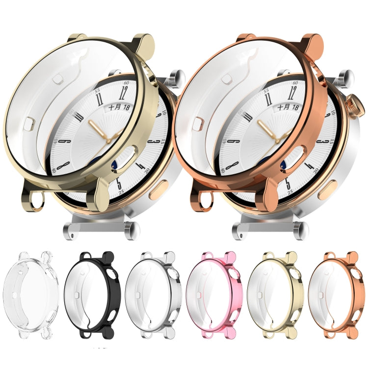 For Huawei Watch GT4 46mm Full Coverage TPU Electroplated Watch Protective Case(Silver) - Watch Cases by PMC TechLife | Online Shopping South Africa | PMC TechLife