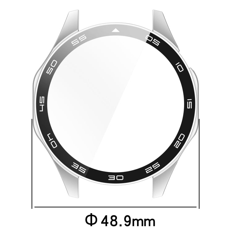 For Huawei Watch GT 4 46mm PC + Tempered Glass Integrated Watch Protective Case with Graduated Dial(Transparent) - Watch Cases by PMC TechLife | Online Shopping South Africa | PMC TechLife