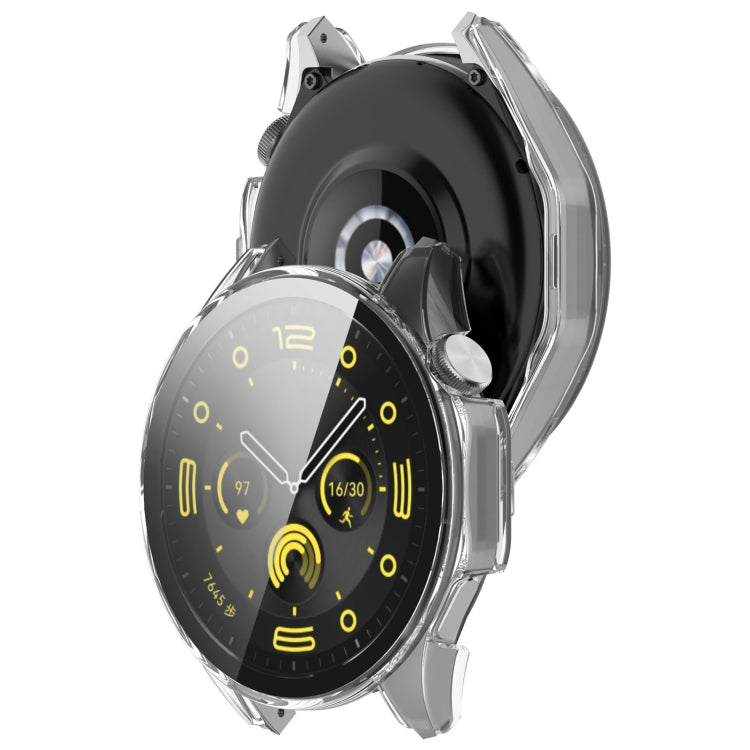 For Huawei Watch GT4 46mm PC+Tempered Glass Integrated Smart Watch Case(Transparent) - Watch Cases by PMC TechLife | Online Shopping South Africa | PMC TechLife