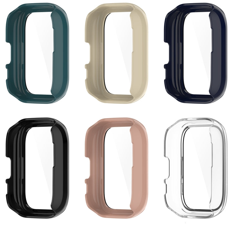 For Amazfit Aactive PC Integrated Tempered Glass Watch Case(Blue) - Watch Cases by PMC TechLife | Online Shopping South Africa | PMC TechLife