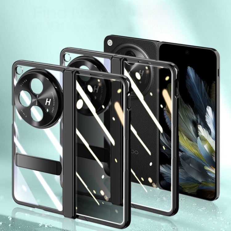 For OPPO Find N3 Electroplated Case-film Integral Hinge Shockproof Phone Case(Black) - OPPO Cases by PMC TechLife | Online Shopping South Africa | PMC TechLife | Buy Now Pay Later Mobicred