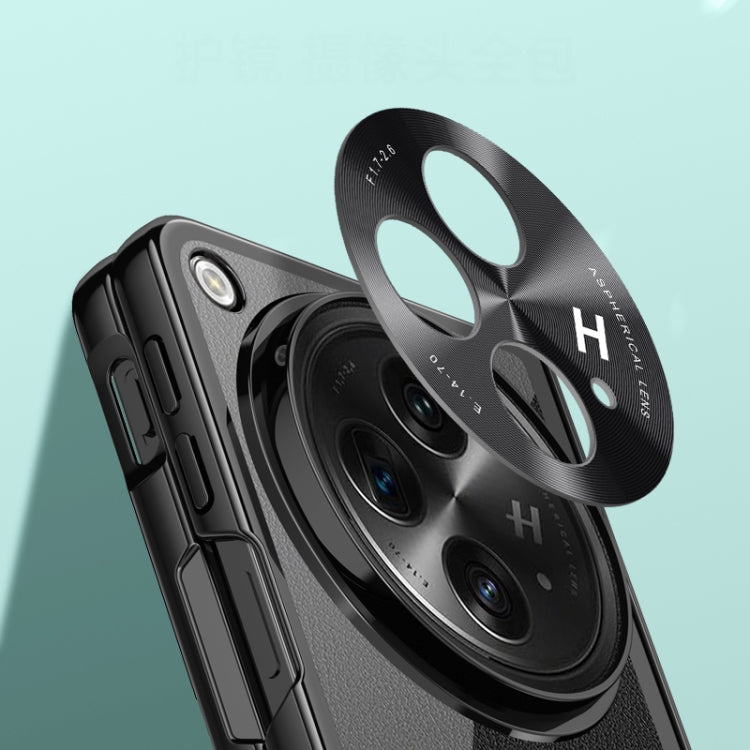 For OPPO Find N3 Electroplated Case-film Integral Hinge Shockproof Phone Case(Black) - OPPO Cases by PMC TechLife | Online Shopping South Africa | PMC TechLife | Buy Now Pay Later Mobicred