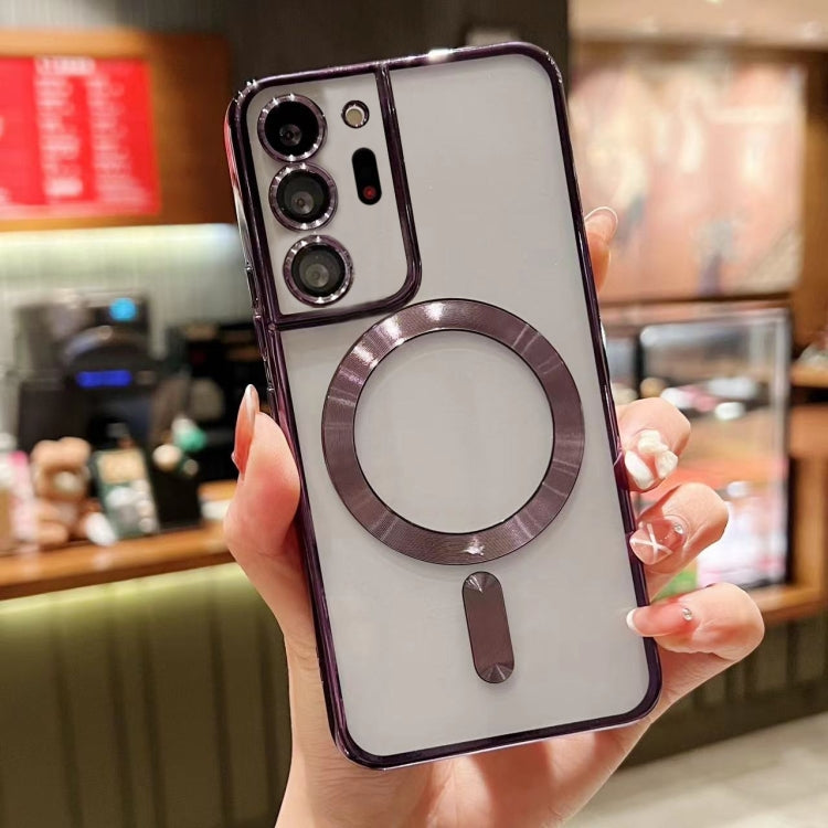 For Samsung Galaxy Note 20 Ultra MagSafe Electroplating TPU Phone Case(Purple) - Galaxy Note20 Ultra Cases by PMC TechLife | Online Shopping South Africa | PMC TechLife