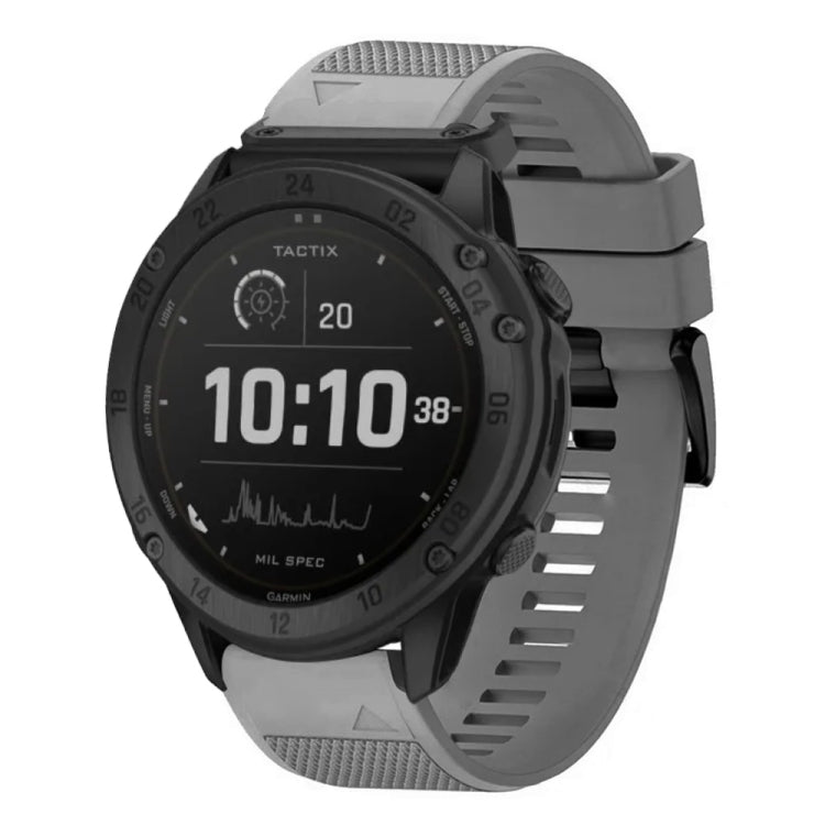 Compatible with Garmin Tactix Delta 26mm Quick Release Silicone Watch Band(Grey) - free shipping - PMC TechLife - Order now!
