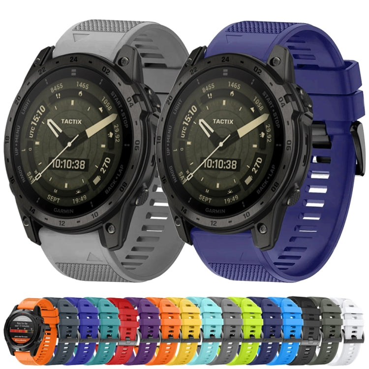 Compatible with Garmin Descent MK 2i 26mm Quick Release Silicone Watch Band(Black) - Watch Bands by PMC TechLife | Online Shopping South Africa | PMC TechLife | Buy Now Pay Later Mobicred