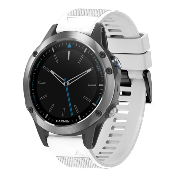 Compatible with Garmin Quatix 5 22mm Quick Release Silicone Watch Band(White) - Watch Bands by PMC TechLife | Online Shopping South Africa | PMC TechLife | Buy Now Pay Later Mobicred