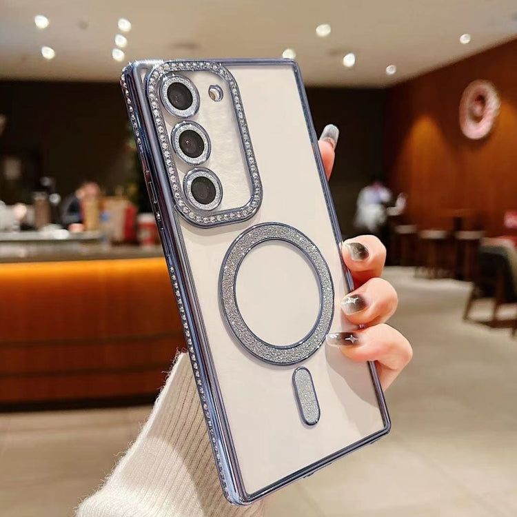 For Samsung Galaxy S23 5G Diamond Gradient Plated MagSafe TPU Phone Case(Blue) - Galaxy S23 5G Cases by PMC TechLife | Online Shopping South Africa | PMC TechLife