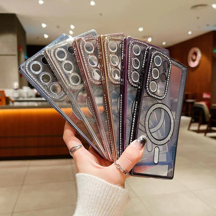 For Samsung Galaxy S23 5G Diamond Gradient Plated MagSafe TPU Phone Case(Black) - free shipping - PMC TechLife - Order now!