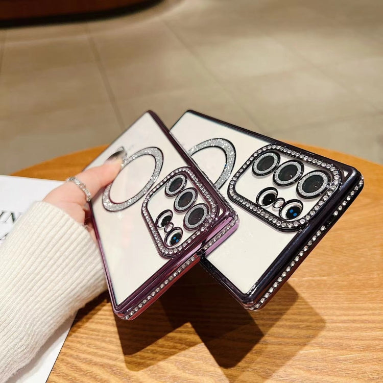 For Samsung Galaxy S23 5G Diamond Gradient Plated MagSafe TPU Phone Case(Black) - free shipping - PMC TechLife - Order now!