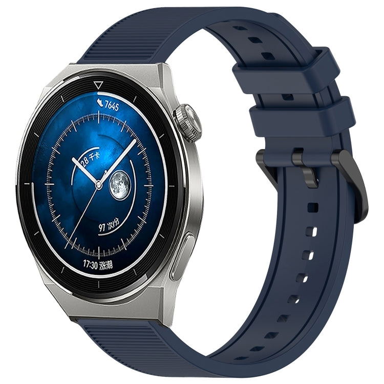 For Huawei Watch GT3 Pro 46mm 22mm Textured Silicone Solid Color Watch Band(Midnight Blue) - Watch Bands by PMC TechLife | Online Shopping South Africa | PMC TechLife