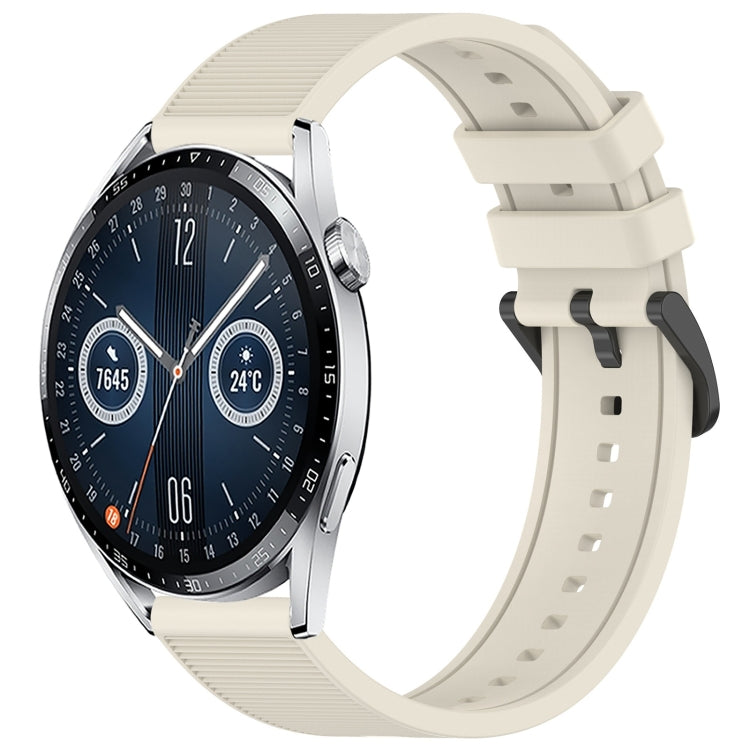 For Huawei Watch GT3 46mm 22mm Textured Silicone Solid Color Watch Band(Starlight) - Watch Bands by PMC TechLife | Online Shopping South Africa | PMC TechLife