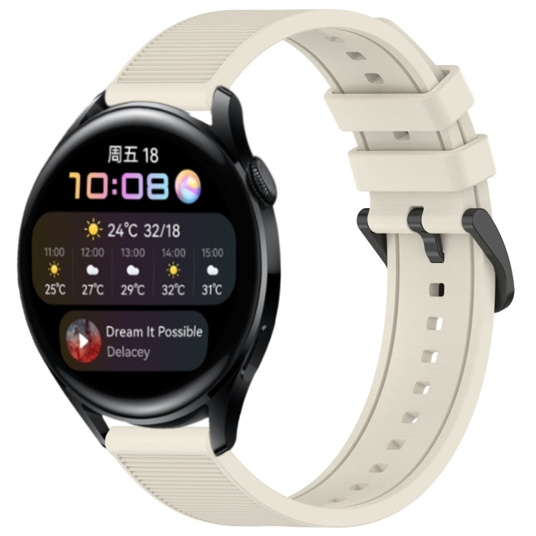 For Huawei Watch 3 22mm Textured Silicone Solid Color Watch Band(Starlight) - Watch Bands by PMC TechLife | Online Shopping South Africa | PMC TechLife