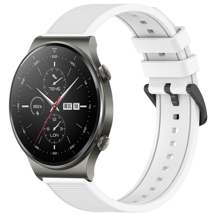 For Huawei GT2 Pro 22mm Textured Silicone Solid Color Watch Band(White) - Watch Bands by PMC TechLife | Online Shopping South Africa | PMC TechLife