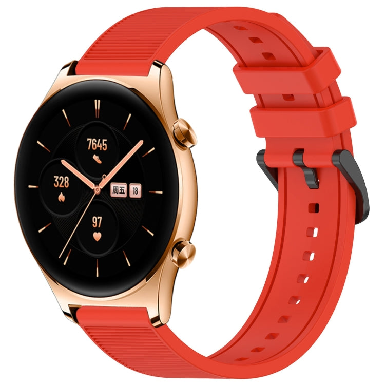 For Honor Watch GS 3 22mm Textured Silicone Solid Color Watch Band(Red) - Watch Bands by PMC TechLife | Online Shopping South Africa | PMC TechLife