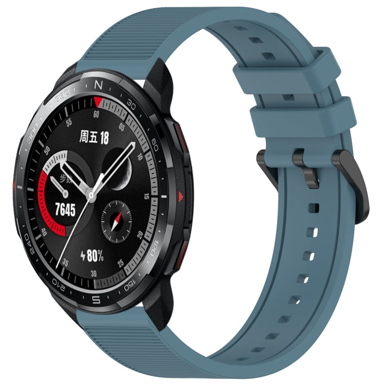 For Honor Watch GS Pro 22mm Textured Silicone Solid Color Watch Band(Rock Cyan) - Watch Bands by PMC TechLife | Online Shopping South Africa | PMC TechLife