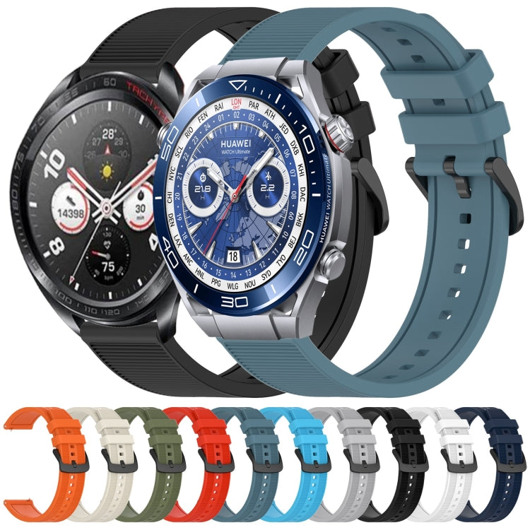 For Huawei Watch Ultimate 22mm Textured Silicone Solid Color Watch Band(Sky Blue) - Watch Bands by PMC TechLife | Online Shopping South Africa | PMC TechLife