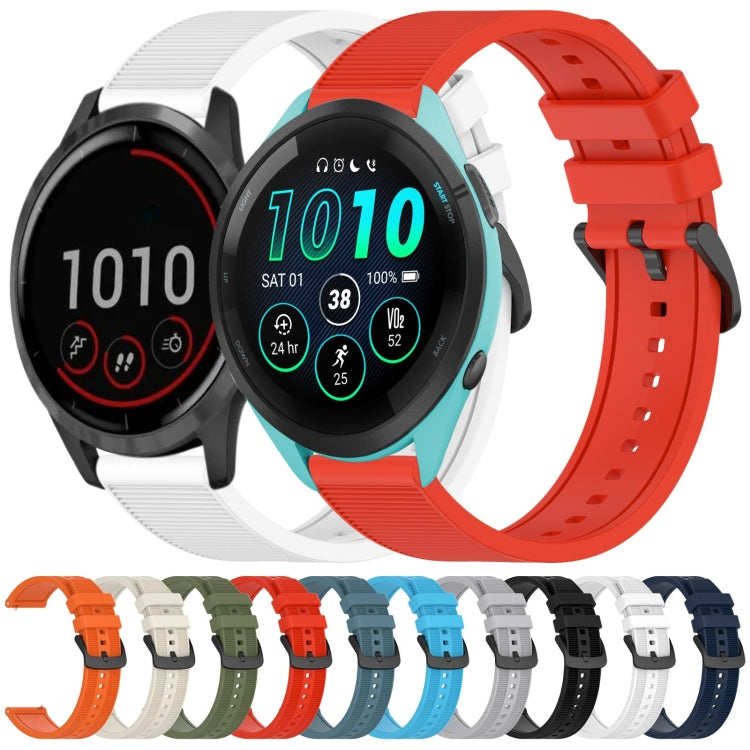 For Garmin Vivoactive 4 22mm Textured Silicone Solid Color Watch Band(Starlight) - Watch Bands by PMC TechLife | Online Shopping South Africa | PMC TechLife