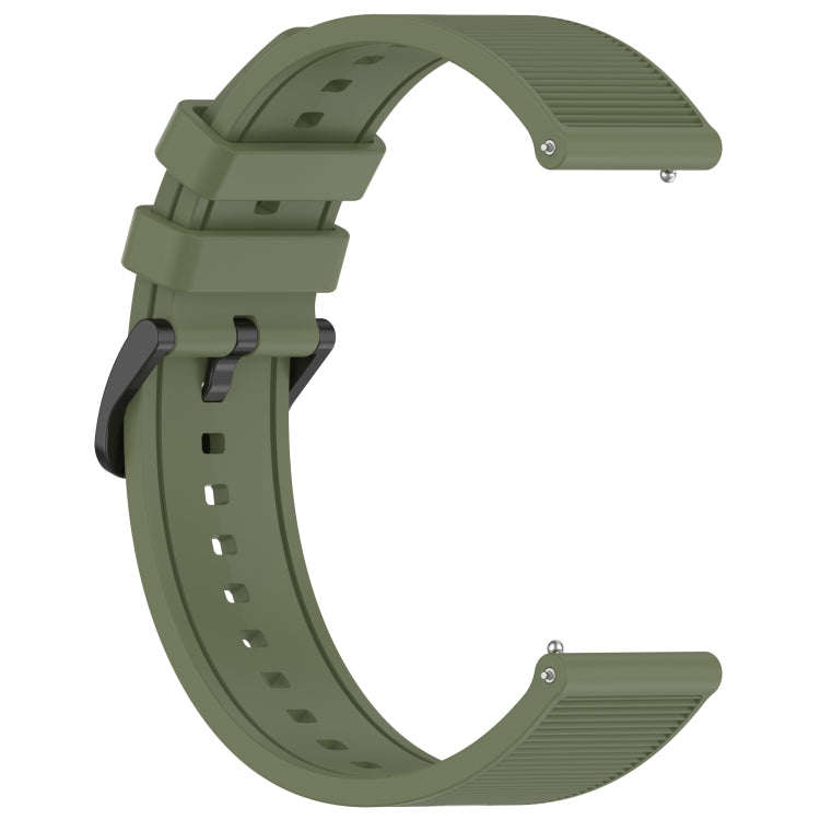 For Garmin Vivoactive 4 22mm Textured Silicone Solid Color Watch Band(Black) - Watch Bands by PMC TechLife | Online Shopping South Africa | PMC TechLife