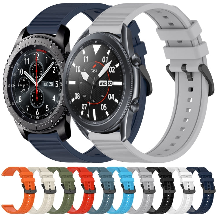 For Samsung Galaxy Watch 46mm 22mm Textured Silicone Solid Color Watch Band(Starlight) - Watch Bands by PMC TechLife | Online Shopping South Africa | PMC TechLife