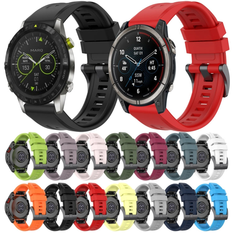 Compatible with Garmin Instinct 2 / Instinct Solid Color Black Buckle Silicone Quick Release Watch Band(Wine Red) - free shipping - PMC TechLife - Order now!