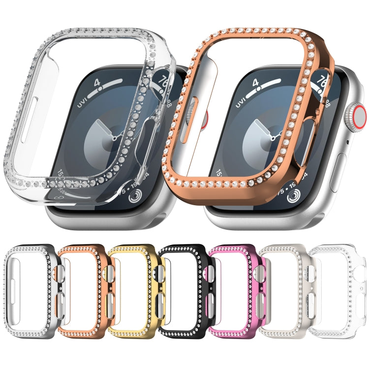 For Apple Watch Series 7 41mm Diamond Hollow PC Watch Case(Rose Gold) - free shipping - PMC TechLife - Order now!
