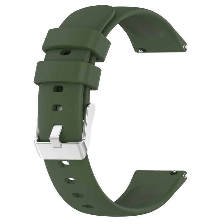 Compatible with Garmin Compatible witherunner 158 20mm Smooth Solid Color Silicone Watch Band(Army Green) - free shipping - PMC TechLife - Order now!