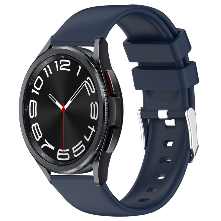 For Samsung Galaxy Watch 6 Classic 47mm 20mm Smooth Solid Color Silicone Watch Band(Midnight Blue) - free shipping - PMC TechLife - Order now!