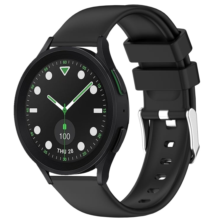 For Samsung Galaxy watch 5 Golf Edition 20mm Smooth Solid Color Silicone Watch Band(Black) - free shipping - PMC TechLife - Order now!
