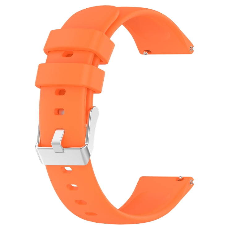 For Samsung  Galaxy Watch 4 Classic 42mm 20mm Smooth Solid Color Silicone Watch Band(Orange) - free shipping - PMC TechLife - Order now!