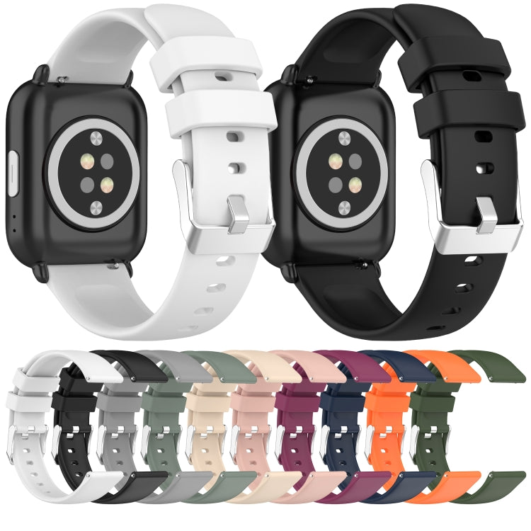 For Samsung Galaxy Watch 4 40mm 20mm Smooth Solid Color Silicone Watch Band(Olive Green) - Watch Bands by PMC TechLife | Online Shopping South Africa | PMC TechLife | Buy Now Pay Later Mobicred