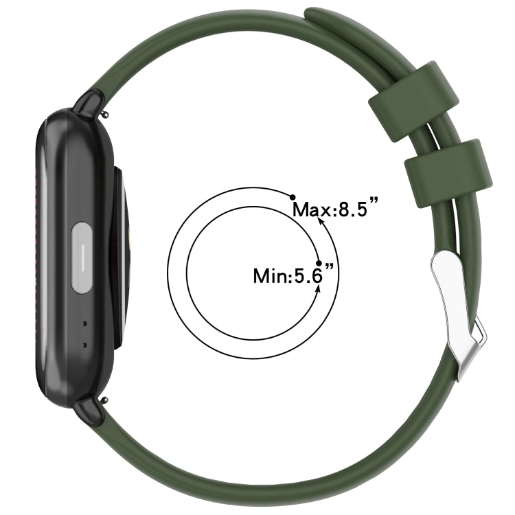 For Samsung Galaxy Watch 4 40mm 20mm Smooth Solid Color Silicone Watch Band(Olive Green) - Watch Bands by PMC TechLife | Online Shopping South Africa | PMC TechLife | Buy Now Pay Later Mobicred