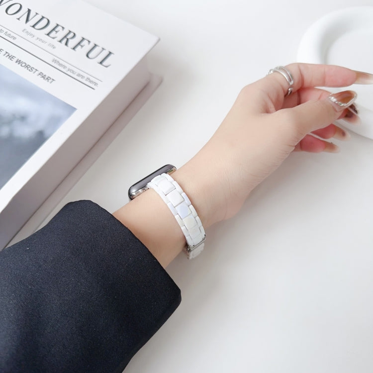 For Apple Watch Series 3 42mm Laser PC Colorful 12mm Slim Watch Band(White) - Watch Bands by PMC TechLife | Online Shopping South Africa | PMC TechLife
