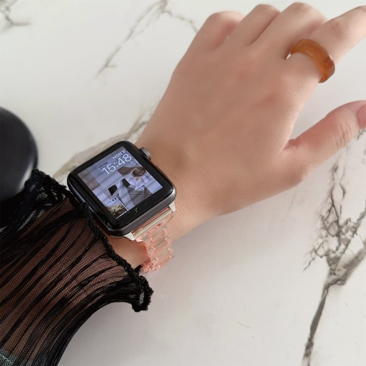 For Apple Watch Series 3 42mm Laser PC Colorful 20mm Slim Watch Band(White) - Watch Bands by PMC TechLife | Online Shopping South Africa | PMC TechLife