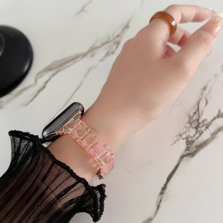 For Apple Watch Series 9 41mm Laser PC Colorful 20mm Slim Watch Band(Pink) - Watch Bands by PMC TechLife | Online Shopping South Africa | PMC TechLife | Buy Now Pay Later Mobicred