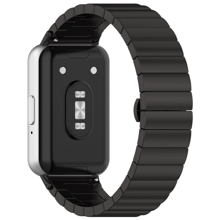 For Samsung Galaxy Fit 3 SM-R390 One Bead Stainless Steel Metal Watch Band(Black) - Watch Bands by PMC TechLife | Online Shopping South Africa | PMC TechLife | Buy Now Pay Later Mobicred