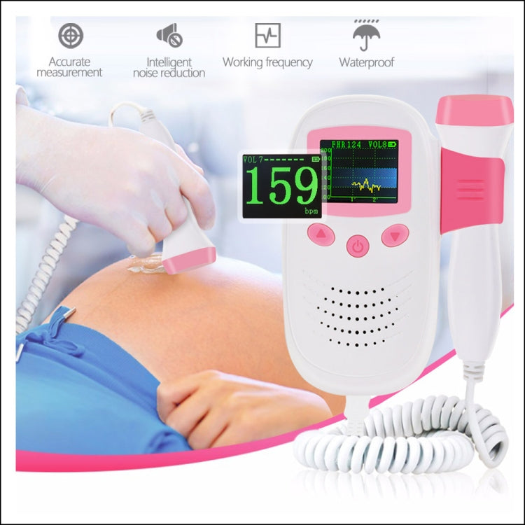 RZ-100S9 LED Fetal Doppler Ultrasound Sound Baby Heartbeat Detector Monitor Digital Prenatal Pocket Fetal Doppler Stethoscope - Heart Rate Monitoring by PMC TechLife | Online Shopping South Africa | PMC TechLife