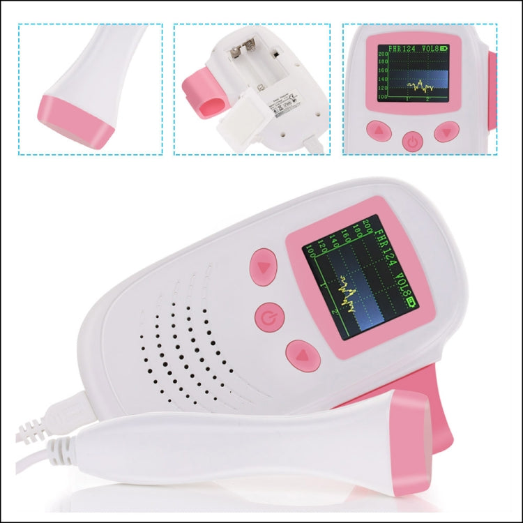 RZ-100S9 LED Fetal Doppler Ultrasound Sound Baby Heartbeat Detector Monitor Digital Prenatal Pocket Fetal Doppler Stethoscope - Heart Rate Monitoring by PMC TechLife | Online Shopping South Africa | PMC TechLife