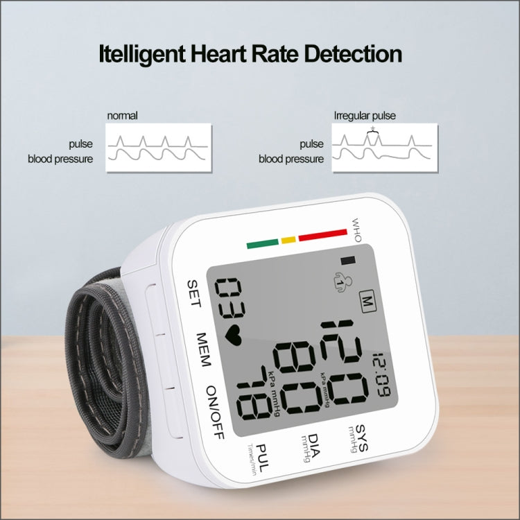 RZ204 Automatic Digital Wrist Cuff Blood Pressure Monitor Heart Beat LCD Digital Wrist Watch - Sphygmomanometer by PMC TechLife | Online Shopping South Africa | PMC TechLife