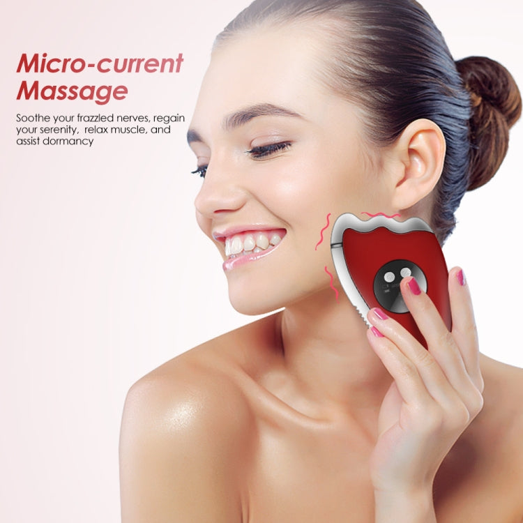 K-SKIN KD817 Facial Scratch Pad Dredge Meridian Soothing Fatigue Scraping Plate Electric Massager Soothing Stress USB Charging(Red) - free shipping - PMC TechLife - Order now!