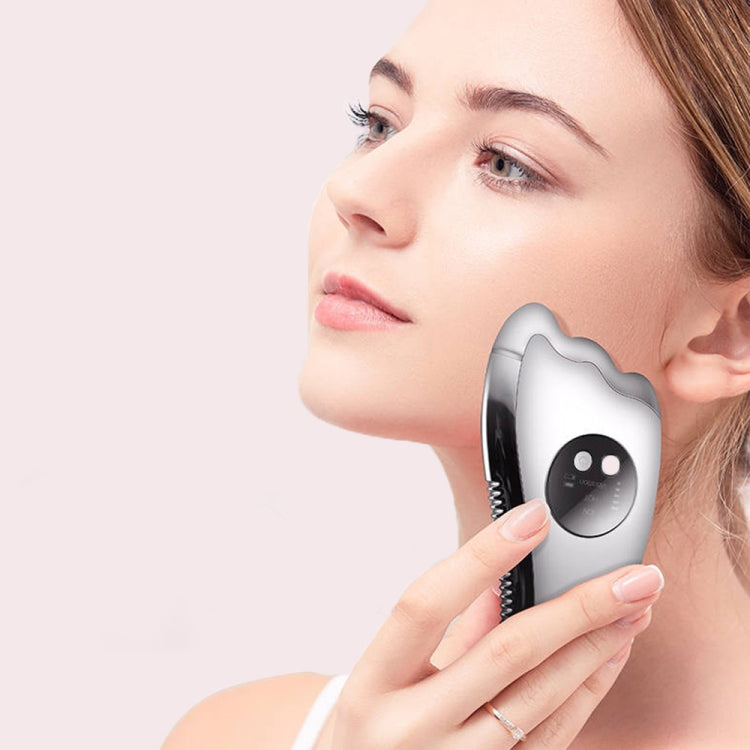 K-SKIN KD817 Facial Scratch Pad Dredge Meridian Soothing Fatigue Scraping Plate Electric Massager Soothing Stress USB Charging(White) - free shipping - PMC TechLife - Order now!
