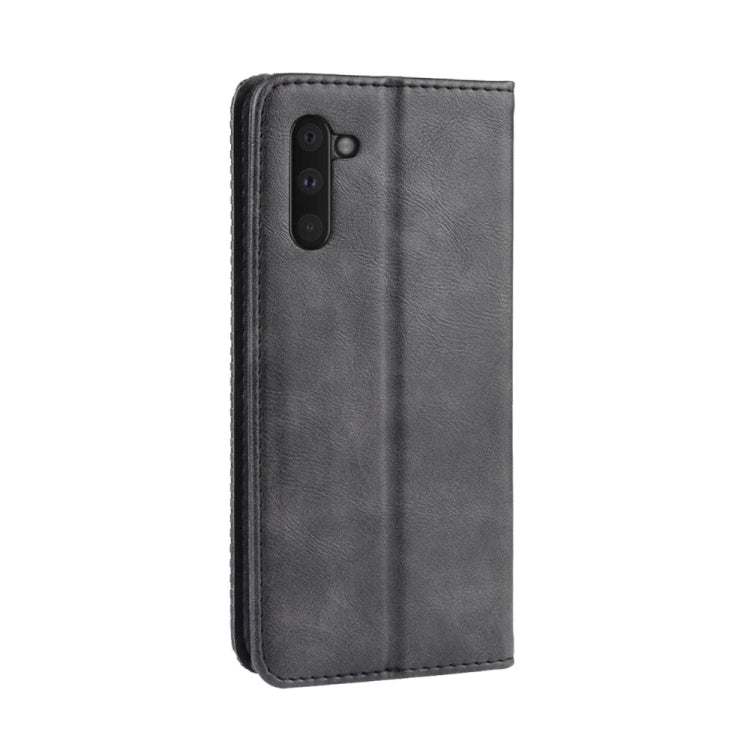 Magnetic Buckle Retro Crazy Horse Texture Horizontal Flip Leather Case for Galaxy Note 10 , with Holder & Card Slots & Photo Frame(Black) - Galaxy Phone Cases by PMC TechLife | Online Shopping South Africa | PMC TechLife